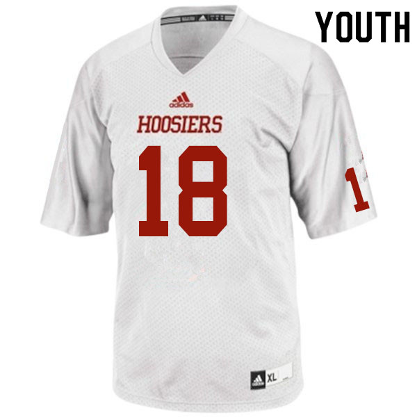 Youth #18 Jacolby Hewitt Indiana Hoosiers College Football Jerseys Sale-White